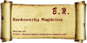Benkovszky Magdolna névjegykártya